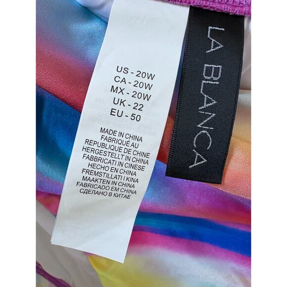 La Blanca Sunset Shores Halter Tankini Top & Bottom Swimsuit Size 20W NWOT - Picture 8 of 9